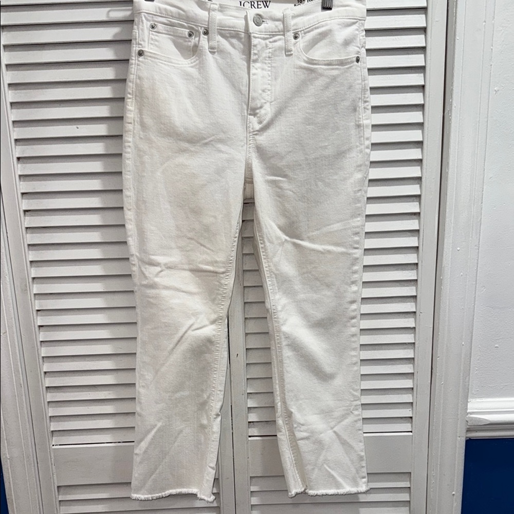 J. Crew White Straight Leg Jeans Timeless Design
